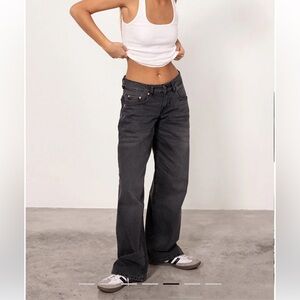 Motel Rocks Low Rise Paralell Jeans in Vintage Black